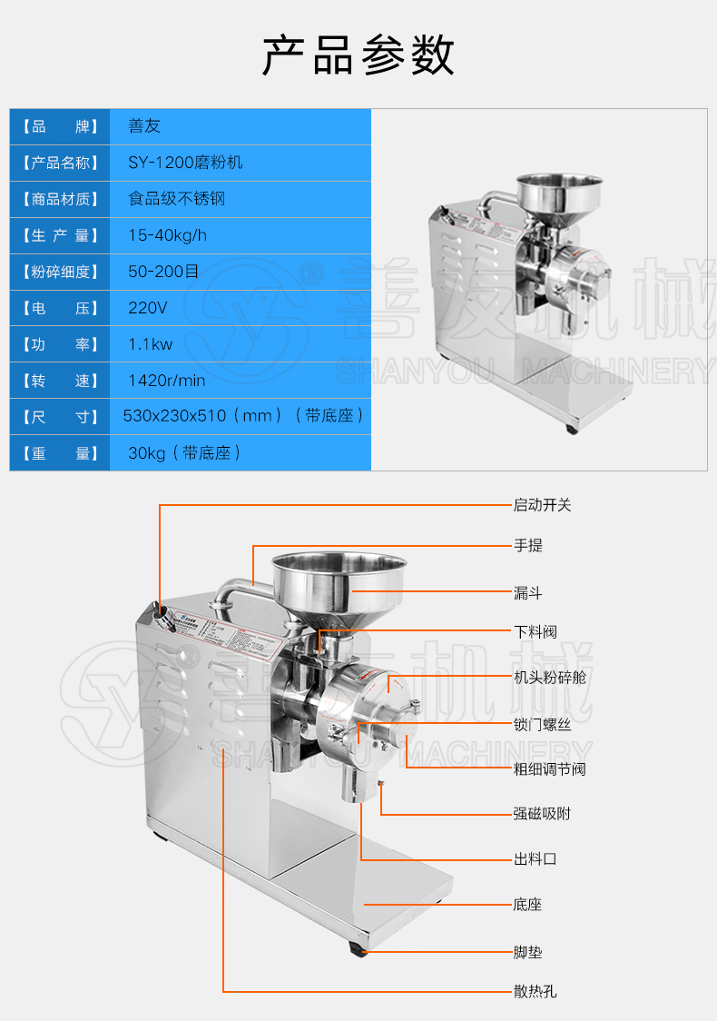 小型五谷雜糧磨粉機(jī)